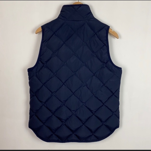J Crew Navy w Gold Accents Down PufferVest S - Picture 9 of 10